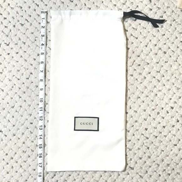 GUCCI LOGO Signature Bag Storage Dust Drawstring shoes Sleeper black cream white - Picture 1 of 3